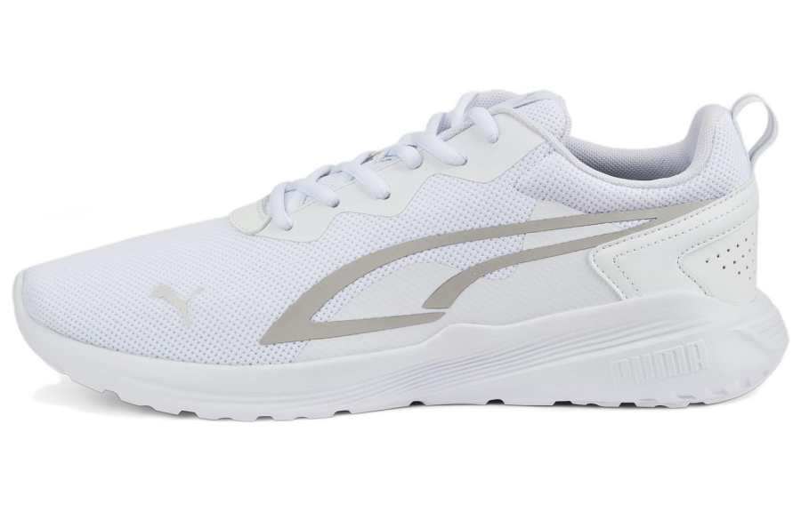 PUMA All Day Active Comfortable Fabric Cushioning Slip Resistant Abrasion Resistant Low top Running Shoes Unisex White