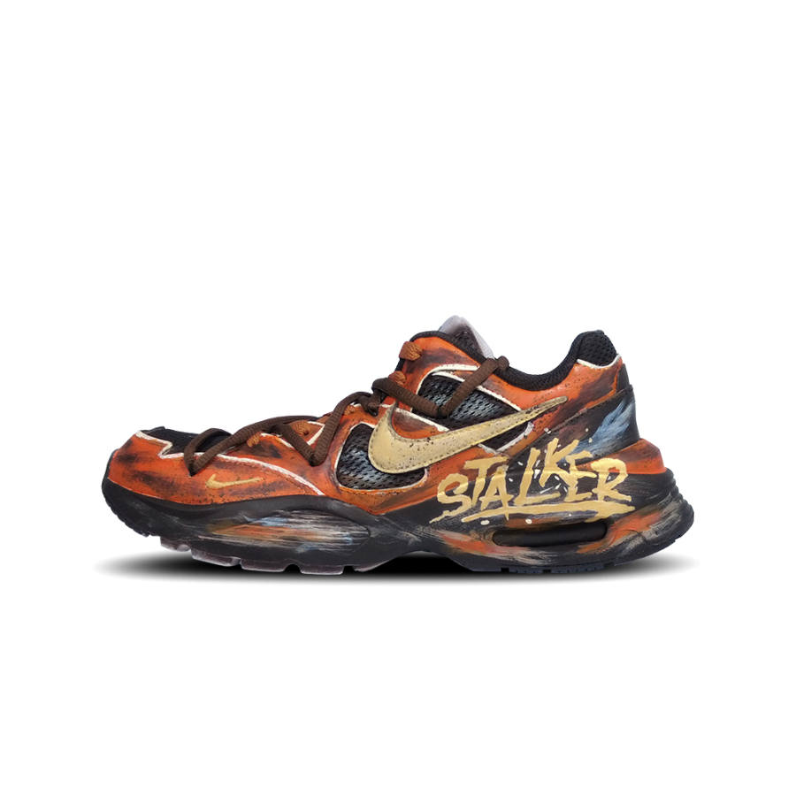 Nike Nike Air Max Fusion Slip Resistant Abrasion Resistant Low top Running Shoes Women's Black Orange