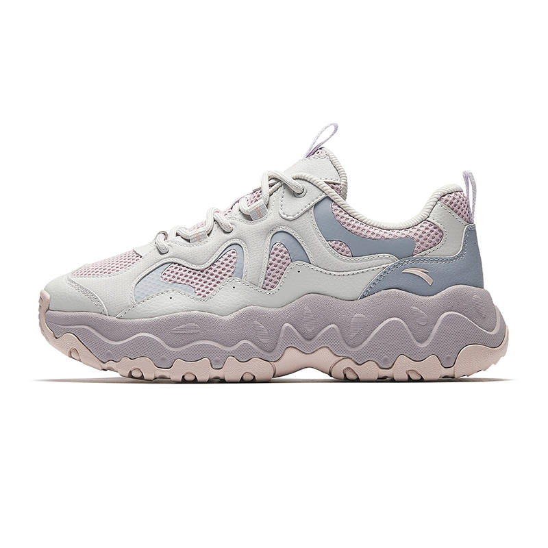 Anta Pine Nuts Low top Chunky Sneakers Women's Gray Pink Purple