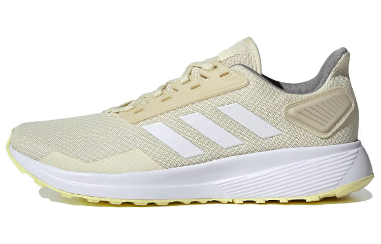 Adidas Adidas Fashion Mesh Cushioning Slip Resistant Mid top Running Shoes Women's Light Yellow White