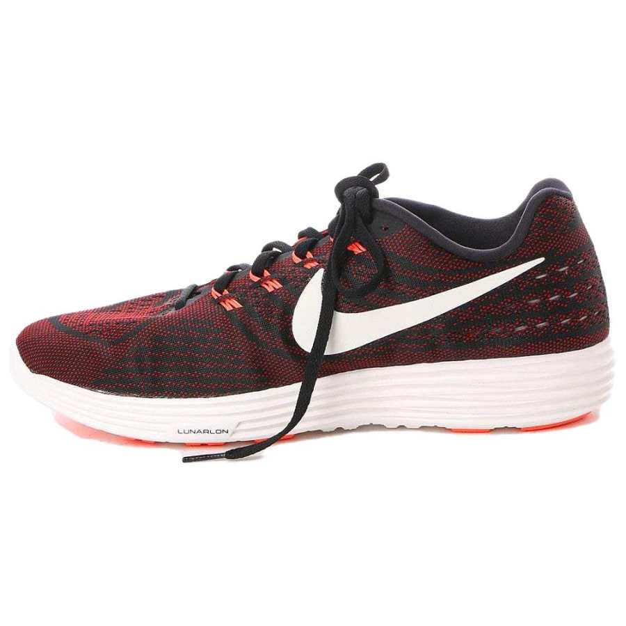 Nike Nike LunarTempo Abrasion Resistant Abrasion Resistant Low top Running Shoes Men's Red Black