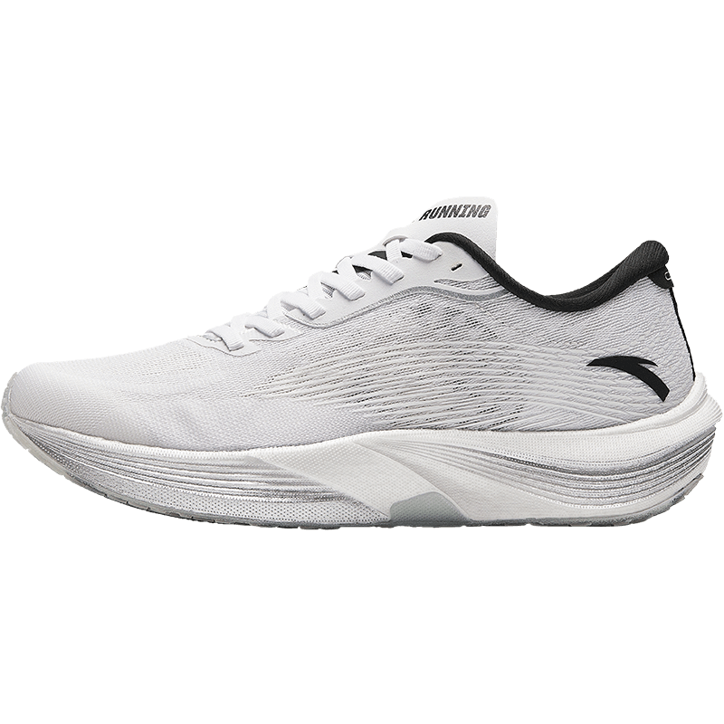 Anta Cushioning Abrasion Resistant Rebound Low top Marathon Running Shoes Men's White Black