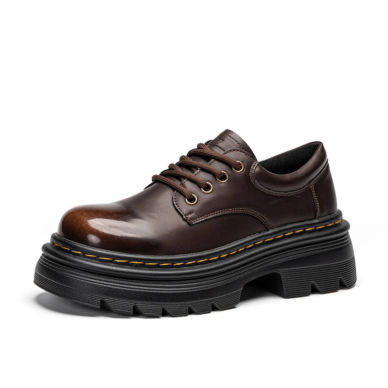 Warrior Synthetic Leather Platform Mary Jane Shoes Women's Brown