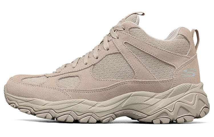 Skechers D'LITES Collection Textile, Synthetic Leather High top Chunky Sneakers Women's Taupe