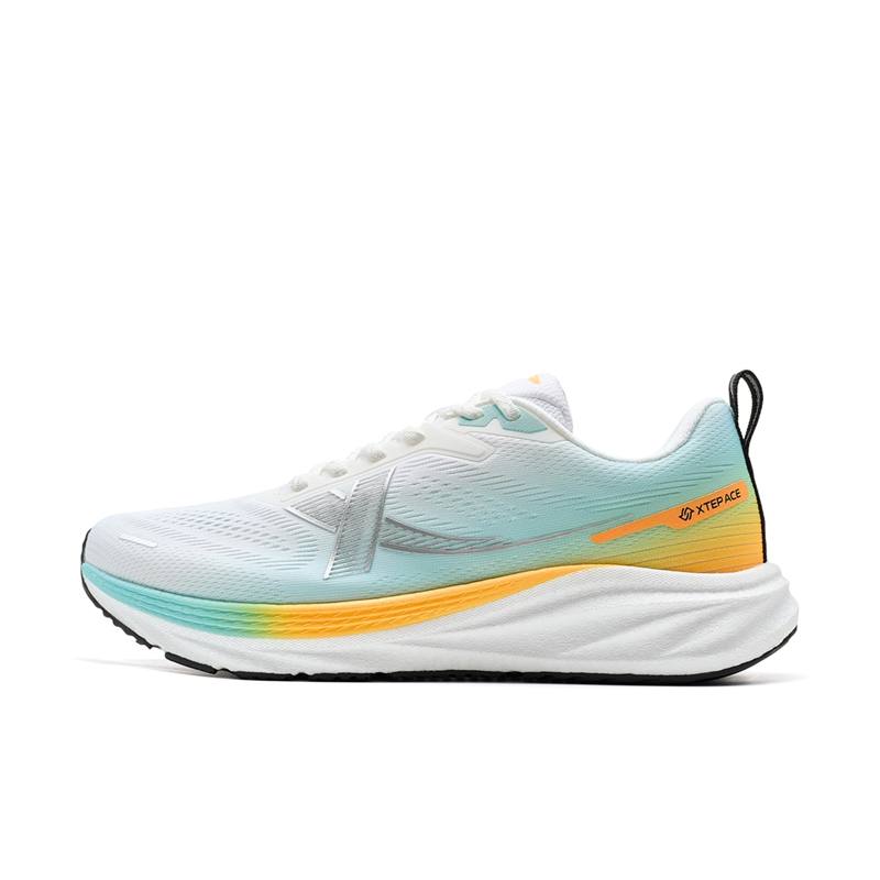 XTEP XTEP Thin Sole Cilantro Low top Training Running Shoes Men's White Cyan