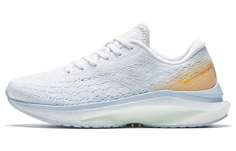 Anta Champion Running Shoes Lite Cushioning Slip Resistant Abrasion Resistant Low top Running Shoes Women's Blue White
