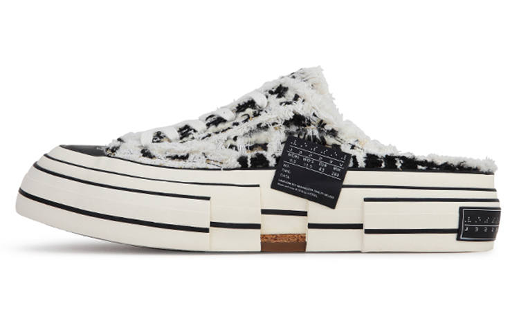 XVESSEL VESSEL Closed Toe Slippers Unisex Black White