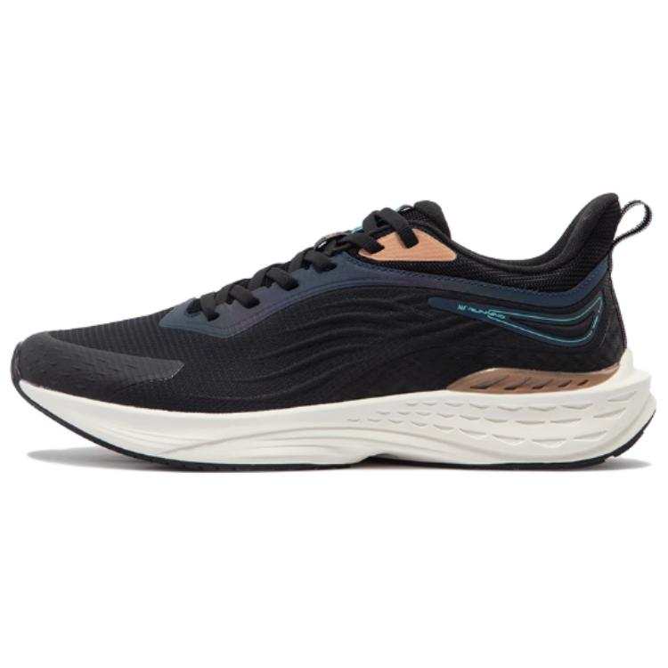 361° FlyFish Mesh Cushioning, Wear Resistant Low top Running Shoes Men's Black White