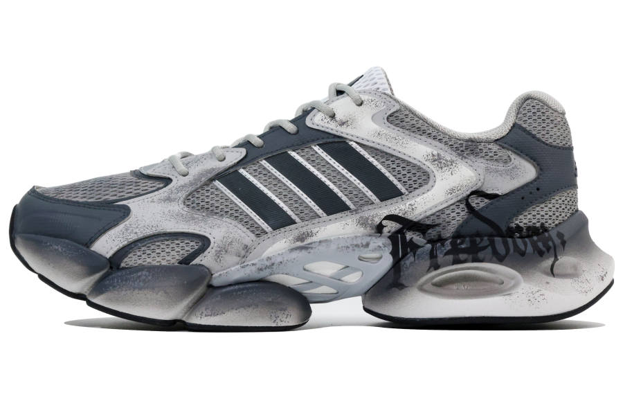 Adidas Adidas MEGASTRIDE Abrasion Resistant Low top Running Shoes Unisex Black Gray