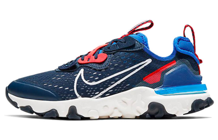 Nike Nike React Vision Trendy Cushioning Slip Resistant Cushioning Slip Resistant Low top Running Shoes Women's Blue Red