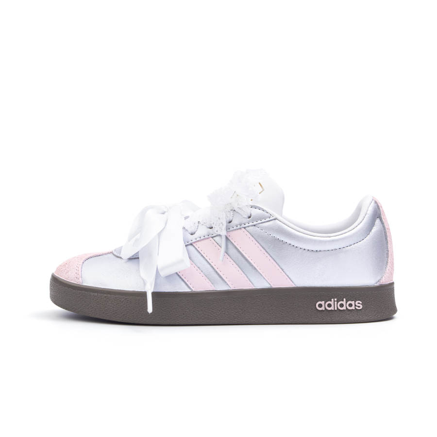 Adidas Neo VL Court 2.0 Dreamy Ballet Slip Resistant Low top Skateboard Shoes Unisex Silver Pink