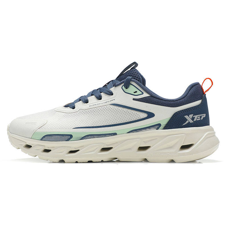 XTEP Cushioning Breathable Low top Outdoor Shoes Men's Tea White Ink Teal