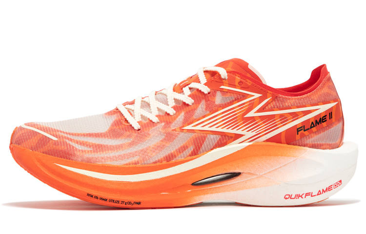 361° Cushioning Anti-Slip Wear-Resistant Breathable Lightweight Rebound Low-Top Running Shoes Unisex Red Orange