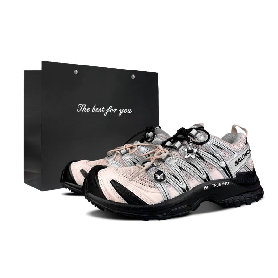 SALOMON XA PRO 3D Cushioning Support Cushioning Support Low top Running Shoes Unisex Black Pink