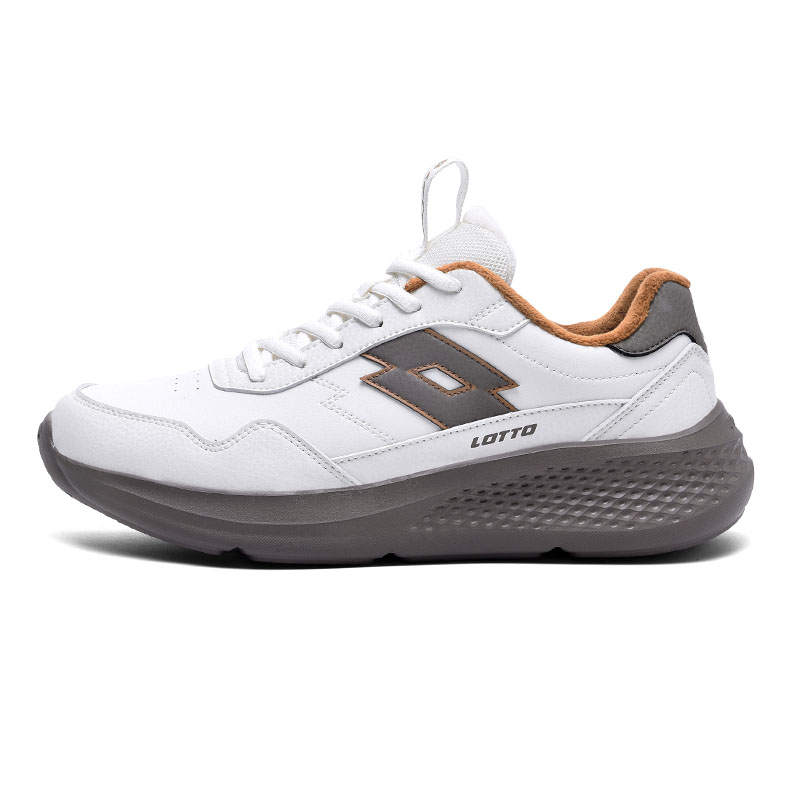 LOTTO Cushioning Slip Resistant Cushioning Slip Resistant Low top Marathon Running Shoes Men's White Gray