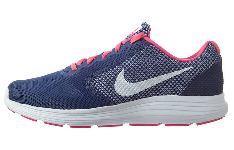 Nike Nike REVOLUTION 3 Cushioning Breathable Lightweight Low top Running Shoes Men's Blue Pink