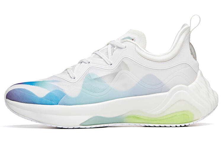 Anta Sports Cushioning Breathable Abrasion Resistant Coverage Slip Resistant Low top Running Shoes Men's White Green