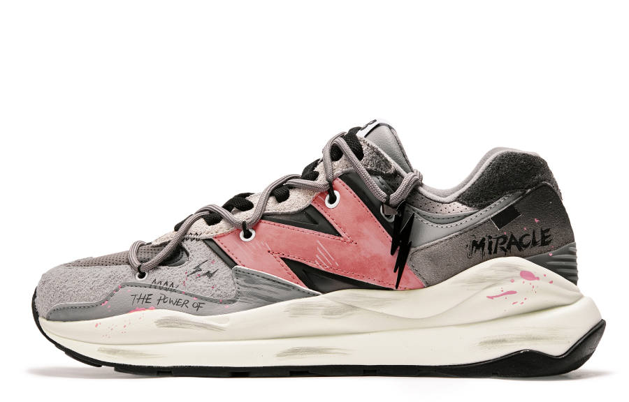 New Balance New Balance NB 5740 Slip Resistant Abrasion Resistant Low top Running Shoes Unisex Gray Pink