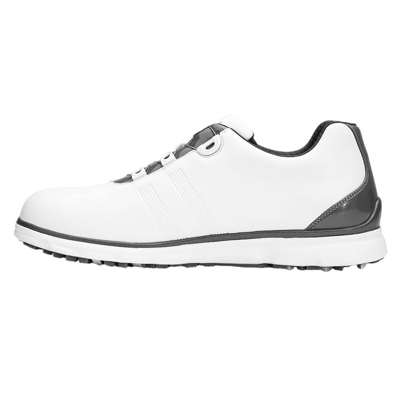 PGM Slip Resistant, Abrasion Resistant, Breathable Low top Golf Shoes Men's White Gray