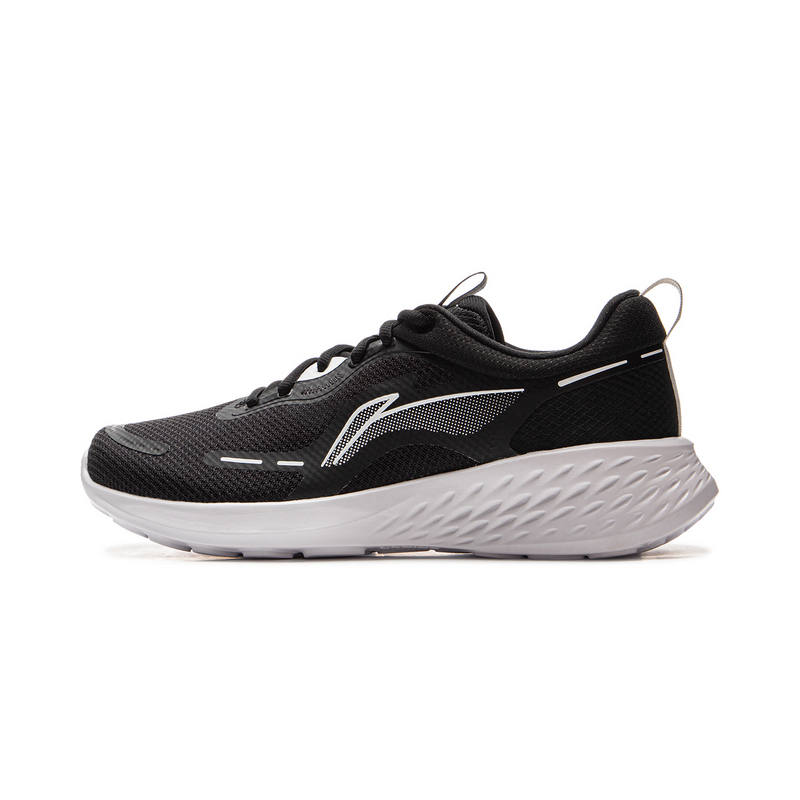Li-Ning Li Ning Slip Resistant Abrasion Resistant Low top Casual Running Shoes Men's Black White