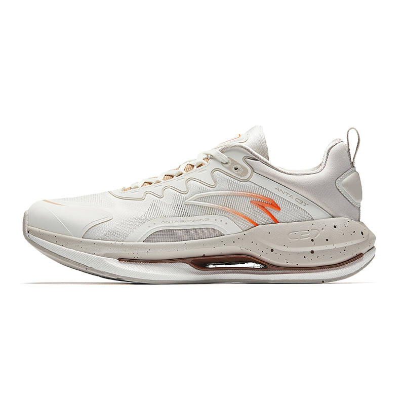 Anta Running Collection Slip Resistant Abrasion Resistant Low top Casual Running Shoes Men's White Gray