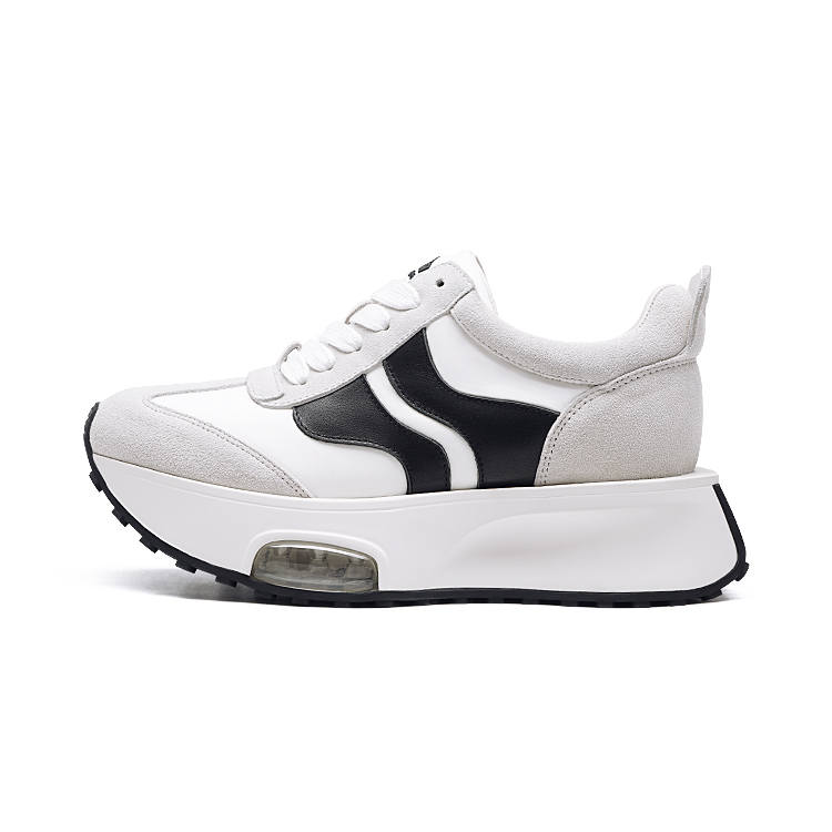 RHYTHM OF JOY Low top Chunky Sneakers Women's Black White Gray