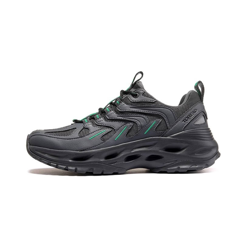 TOREAD 2.0 Upgraded, Slightly Larger Size Breathable And Slip Resistant Low top Outdoor Shoes Men's Dark Gray Green