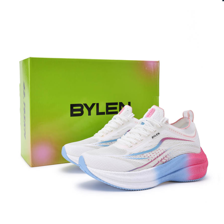 BYLEN Cushioning Slip Resistant Abrasion Resistant Low top Carbon Plate Running Shoes Unisex Midsummer Night
