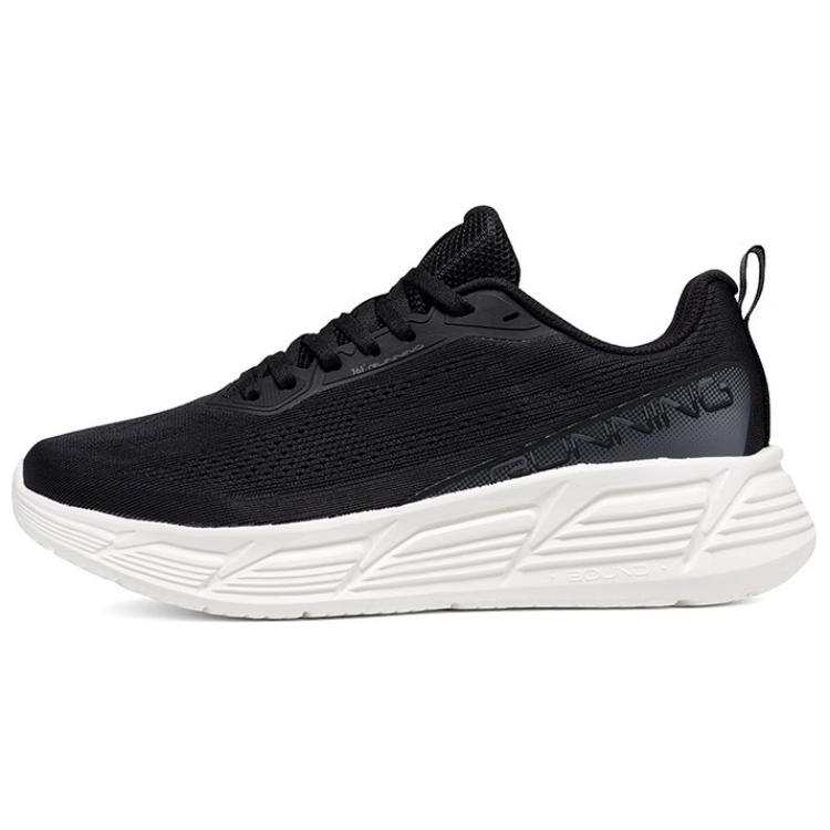 361° Abrasion Resistant, Lightweight, And Breathable Low top Sprint Running Shoes Men's Black White