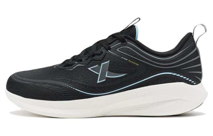XTEP Lighten 7.0 Fabric Cushioning Slip Resistant Abrasion Resistant Breathable Low top Running Shoes Men's Black