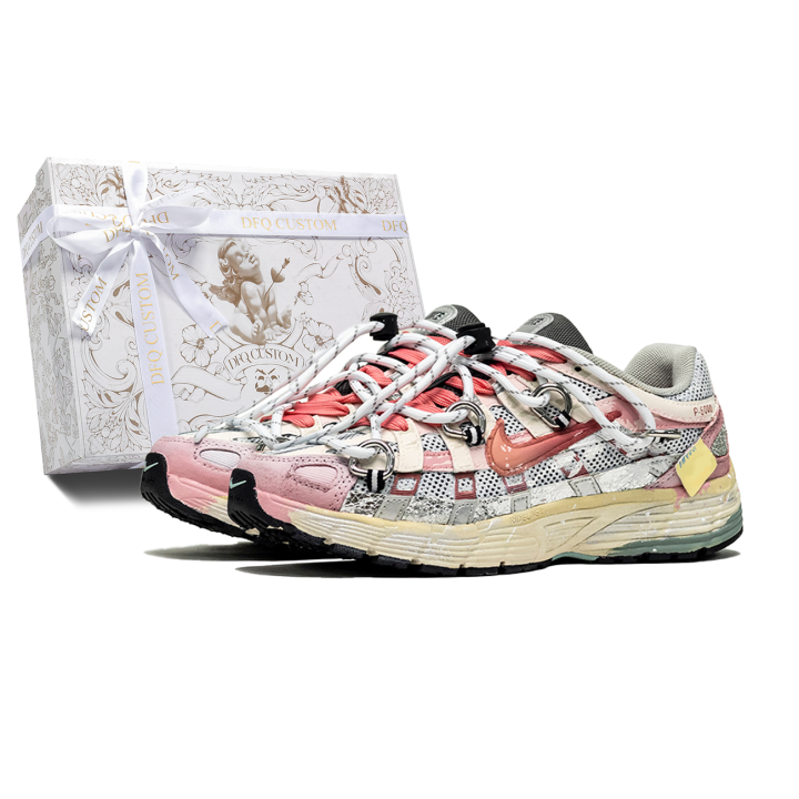 Nike Nike P 6000 Cushioning Slip Resistant Cushioning Slip Resistant Low top Running Shoes Unisex Gray Pink