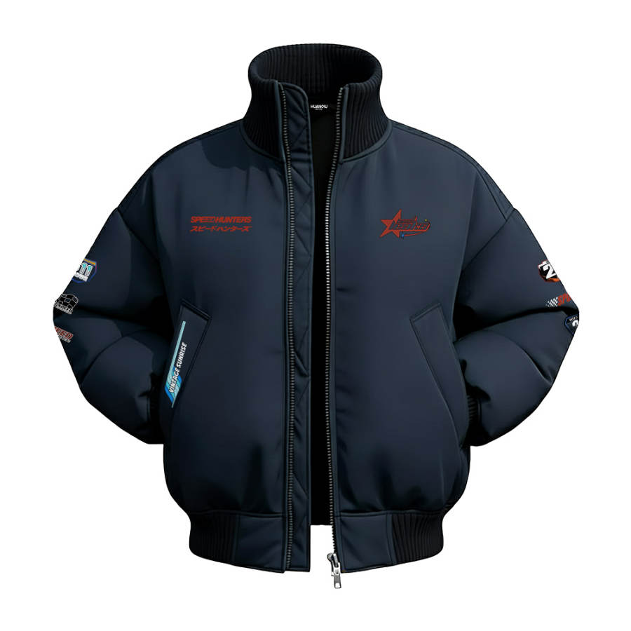 HUANQIU Down Jackets Unisex Stand Collar Thickened