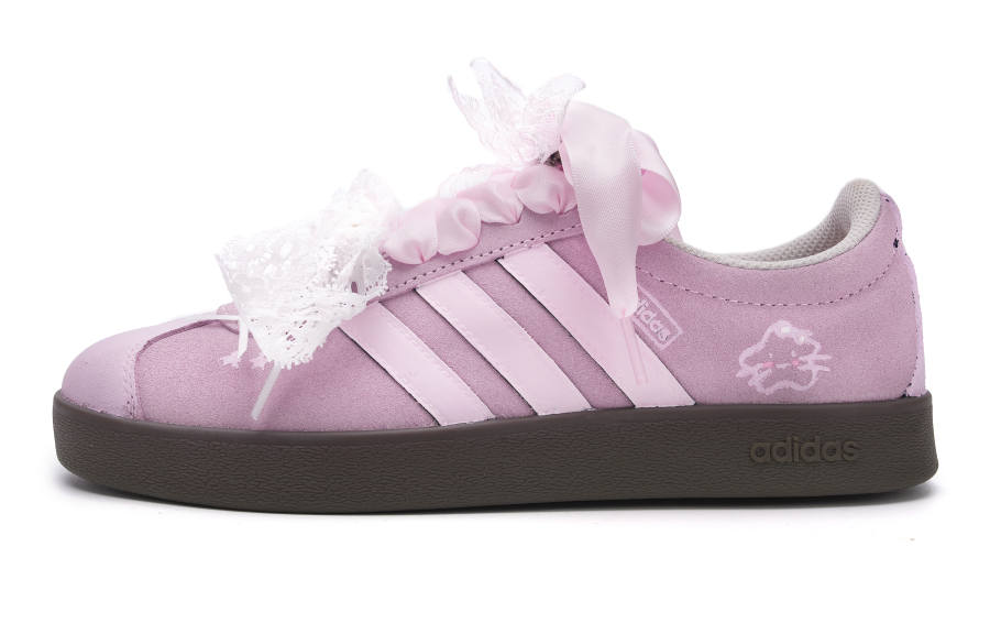Adidas Adidas VL COURT 2.0 Slip Resistant Low top Skateboard Shoes Unisex Pink