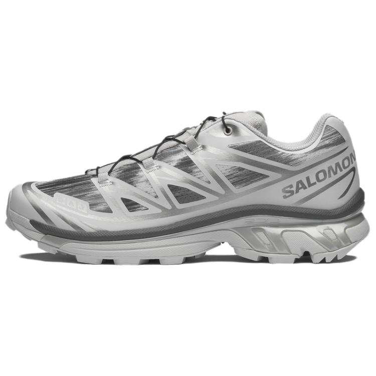 SALOMON XT 6 Low top Agile ChassisTM System/Mud Contagrip Casual Running Shoes Unisex Silver Gray