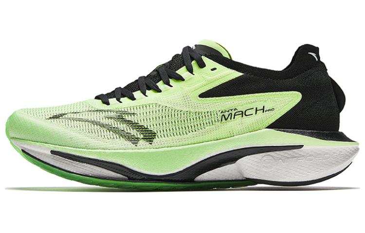 Anta MACH 4.0 Cushioning Slip Resistant Low top Running Shoes Men's Green Black