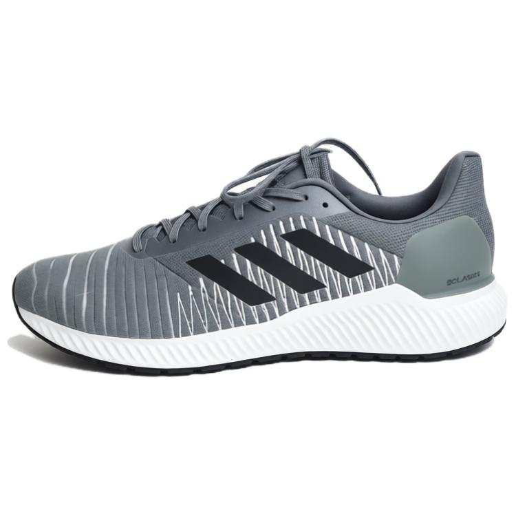 Adidas Adidas Solar Ride Lace Up Fabric Slip Resistant Low top Running Shoes Men's Gray Black