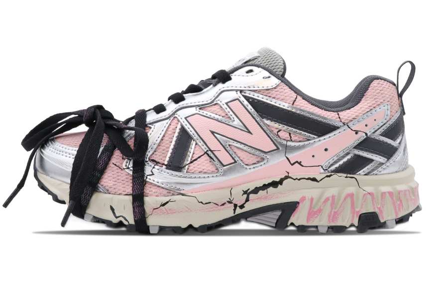 New Balance New Balance NB 410 Cushioned Slip-Resistant Abrasion-Resistant Breathable Low-Top Casual Running Shoes Unisex Gray Pink