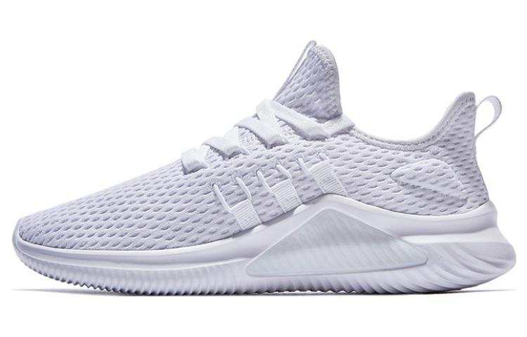 QIAODAN Mesh Cushioning Slip Resistant Abrasion Resistant Breathable Low top Running Shoes Women's White