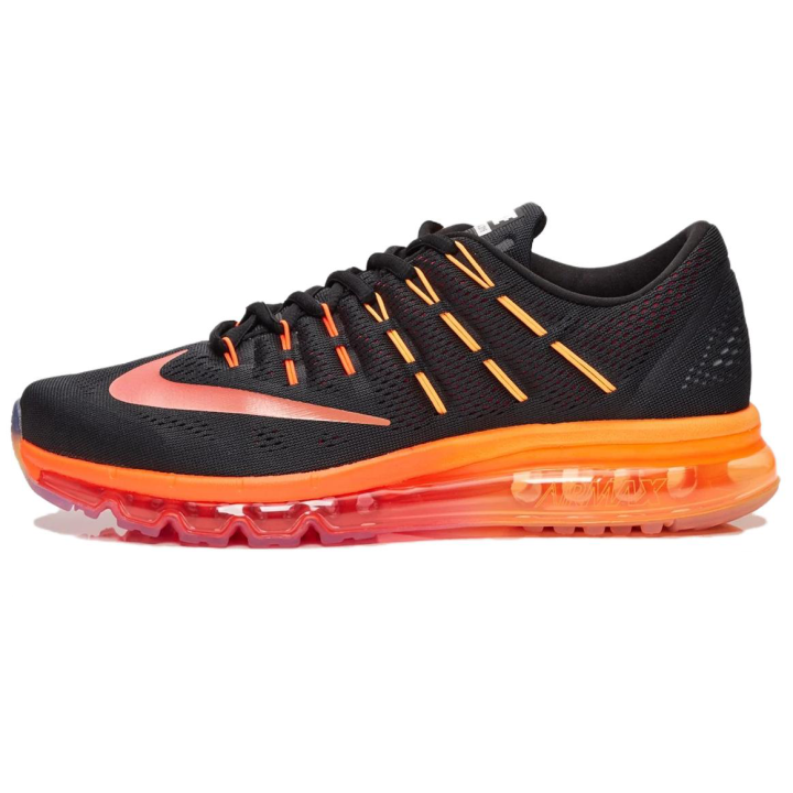 Nike Nike Air Max 2016 Comfortable Round Toe Low top Running Shoes Men's Black