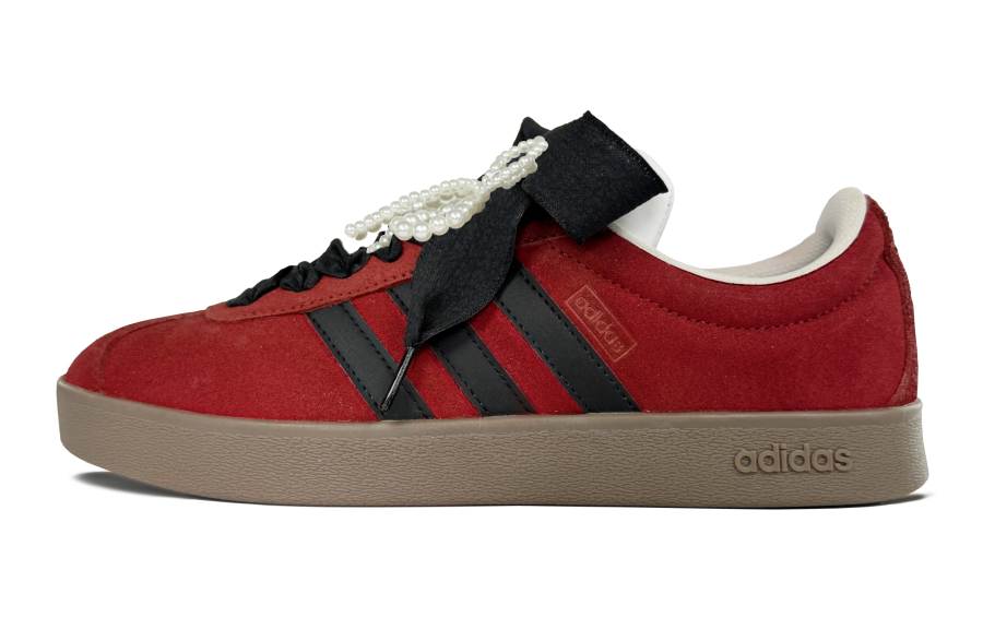 Adidas Adidas VL COURT 2.0 Lightweight And Breathable Low top Skateboard Shoes Unisex Burgundy