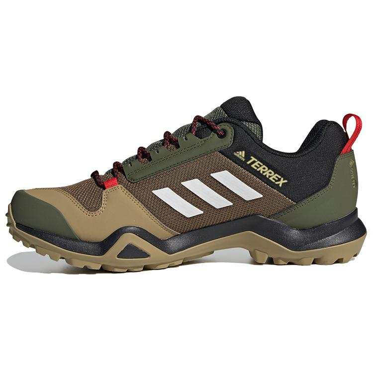 Adidas Adidas Terrex AX3 GTX Gore Te Mesh, Textile, Synthetic Leather Breathable Low top Outdoor Shoes Men's Black Green Brown