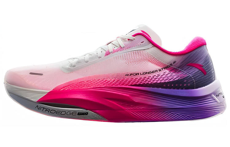 Anta C202 5 GT Cushioning Slip Resistant Low top Marathon Sprint Running Shoes Men's White Red Purple