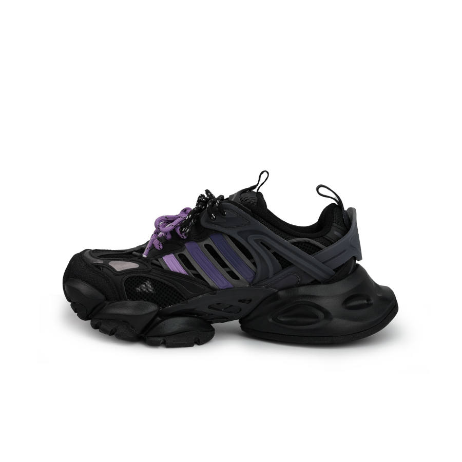 Adidas Adidas XLG RUNNER DELUXE Abrasion Resistant Slip Resistant Low top Running Shoes Unisex Black Purple