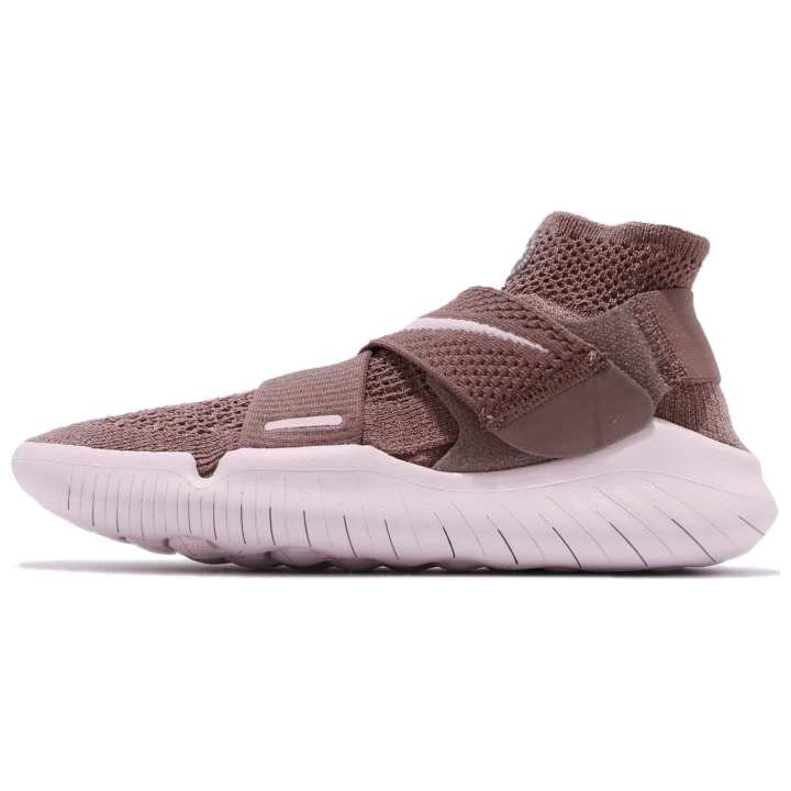 Nike Nike Free RN Motion Flyknit 2018 Non slip Lightweight High top Running Shoes Women's Umber