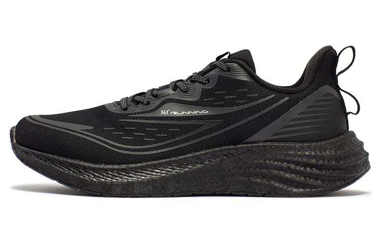 361° Slip Resistant Abrasion Resistant Low top Running Shoes Men's Black