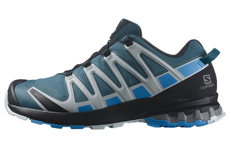 SALOMON XA Pro 3D V8 Fabric Abrasion Resistant Abrasion Resistant Low top Running Shoes Men's Blue Gray