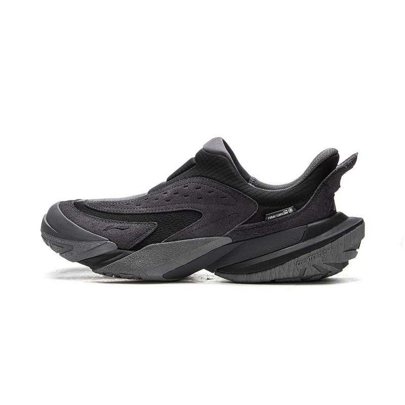 Li-Ning Li Ning Outdoor CF Tracing Cushioning Rebound Low top Outdoor Shoes Unisex Gray Black