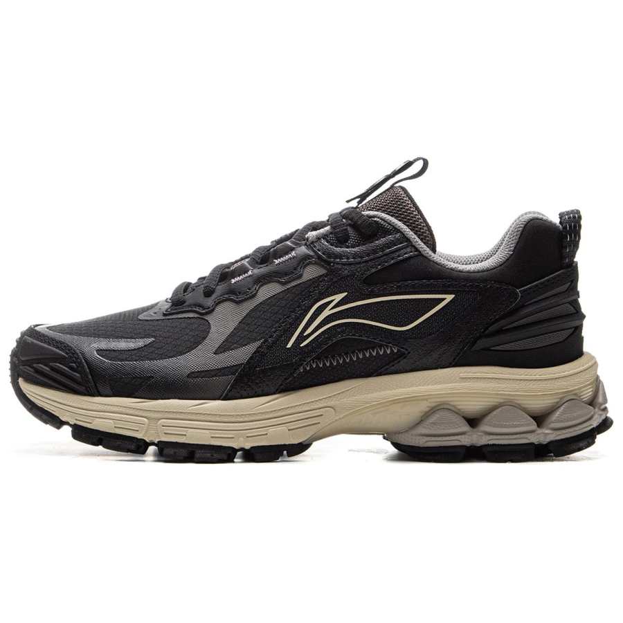Li-Ning Li Ning Fuyao 2.0 Trail Slip Resistant Abrasion Resistant Low top Casual Running Shoes Women's Black Gray