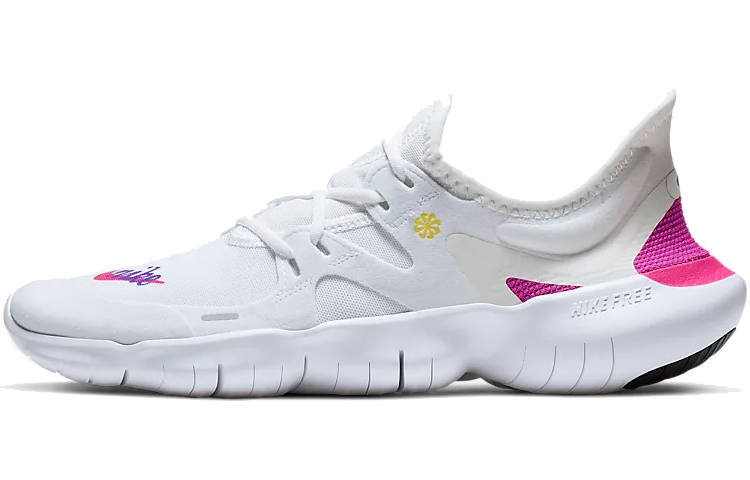 Nike Nike Free RN 5.0 Slip Resistant Lightweight Non slip Lightweight Low top Casual Running Shoes Women's Purple White