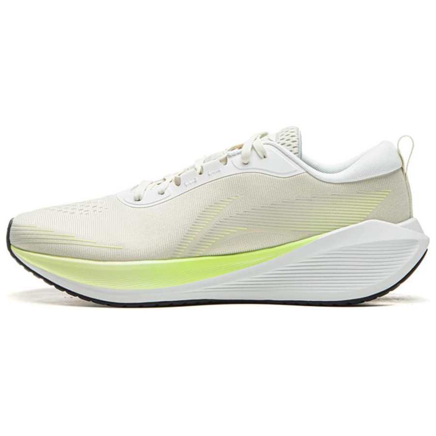 Li-Ning Li Ning Riding The Wind Fabric Cushioning Slip Resistant Low top Running Shoes Men's Beige Yellow